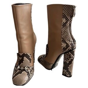 Gucci Marmont Python Ankle Boots